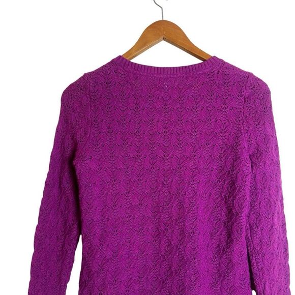 L.L. Bean pink merino wool & cashmere blend cardigan - Picture 7 of 8